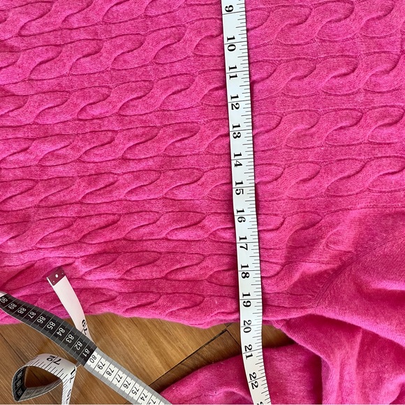Talbots Vibrant Pink Cable Knit Sweater - Picture 7 of 8